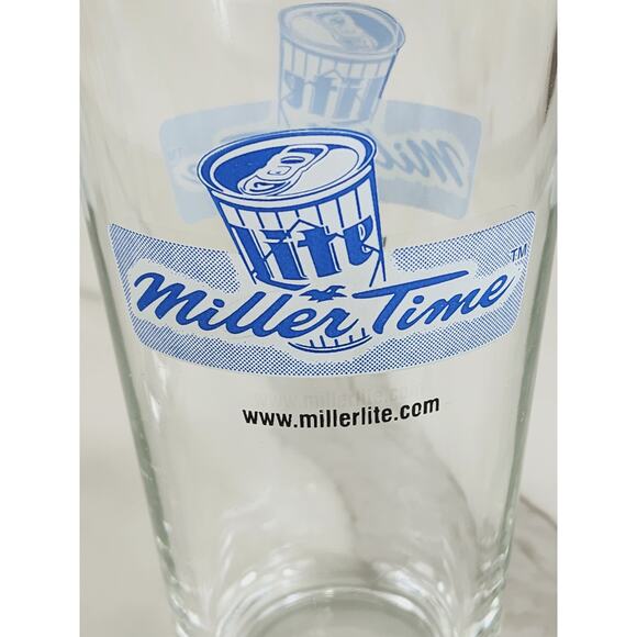 Miller Lite Mexico Flag Pilsner Pint Beer Clear Glass 16oz Drinkware 5 1/2" x2 - Picture 6 of 13